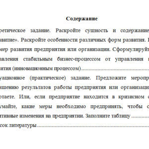 Инновационный менеджмент. Вариант 1. НГУЭУ