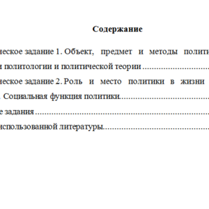 Политология. Вариант 1 . НГУЭУ