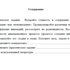 Инновационный менеджмент. Вариант 2. НГУЭУ.