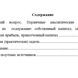 Корпоративные финансы. Вариант 3. НГУЭУ