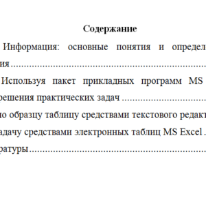 Информатика. Вариант 1. НГУЭУ