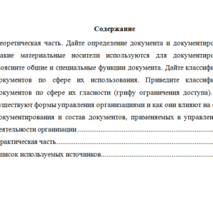 Основы делопроизводства. Вариант 3. НГУЭУ.