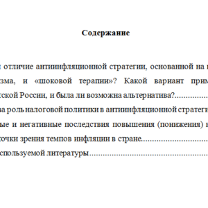Государственное регулирование экономики. Часть 2. Вариант 9.