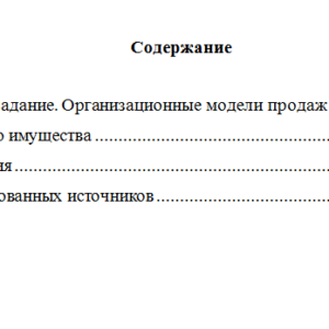 Управление продажами государственного и муниципального имущества. Вариант 4. НГУЭУ.