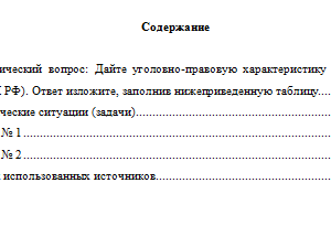Уголовное право. Вариант 6. НГУЭУ.