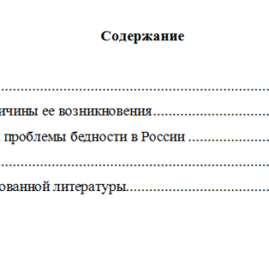 Проблема бедности в России и пути её решения. Реферат.