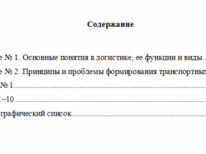 Логистика. Вариант 1. НГУЭУ.