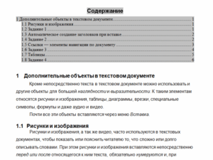 Информатика. Работа 2. Дополнительные элементы документа. НГПУ.