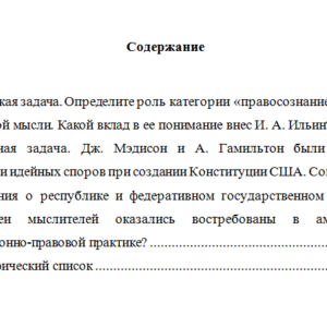 История политических и правовых учений. Вариант 9. НГУЭУ.