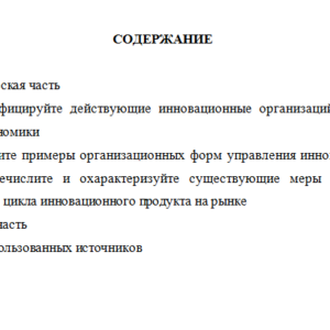 Инновационный менеджмент. Вариант 3. НГУЭУ.