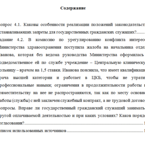 Государственная и муниципальная служба. Вариант 4. НГУЭУ.