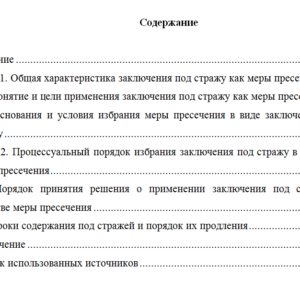 Заключение под стражу. Уголовный процесс.