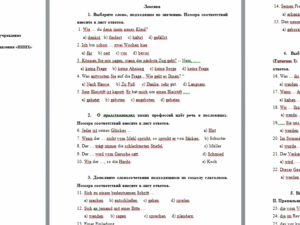 Немецкий язык. Вариант 5. НГУЭУ.