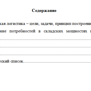 Логистика. Вариант 10. НГУЭУ.