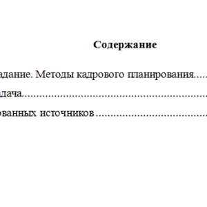 Основы кадровой политики. Вариант 4. НГУЭУ.
