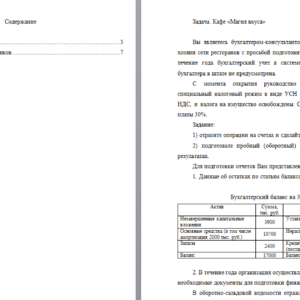 Бухгалтерский учет. Задание.