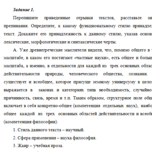 Русский язык. Контрольная работа
