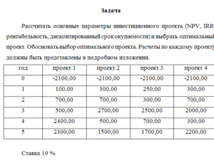 Инвестиционное проектирование и развитие территории. Задача. НГУЭУ.