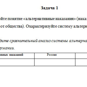 Уголовно-исполнительное право. Задание к теме 3. СибУПК.