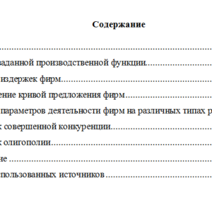 Теория отраслевых рынков. Вариант 3. НГУЭУ.
