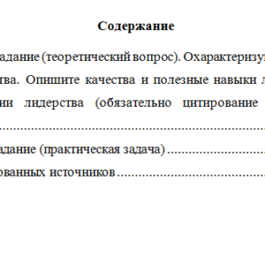 Лидерство и командное развитие. Вариант 2. НГУЭУ.