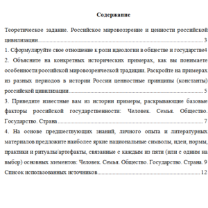 Основы российской государственности. Вариант 3. НГУЭУ.