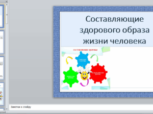 Составляющие здорового образа жизни человека. Презентация