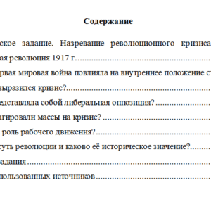 История России. Вариант 1. НГУЭУ.