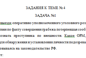Оперативно-розыскная деятельность. Тема 4. СибУПК.