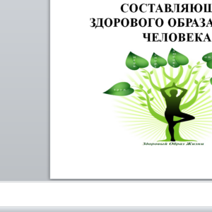 Элективные курсы по физической культуре. Презентация на тему "Составляющие здоровый образ жизни человека". СибУПК.