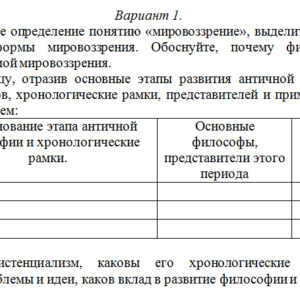 Философия. Вариант 1. СибУПК.