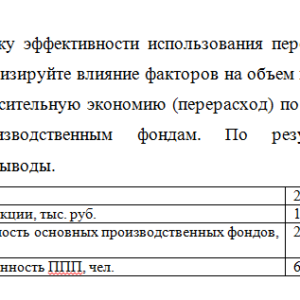 Анализ хозяйственной деятельности. Задача.