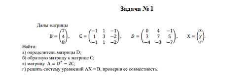 Линейная алгебра. Вариант 10. НГУЭУ. — изображение 2