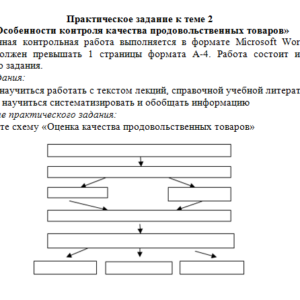 Товароведение. Практическое задание к теме 2. СибУПК.