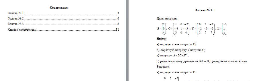 Линейная алгебра. Вариант 1. НГУЭУ.