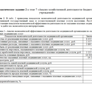 Экономика бюджетной сферы и некоммерческих организаций. Задание 2. СибУПК.