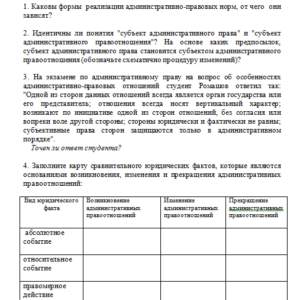 Административное право. ТК 5. СибУПК.