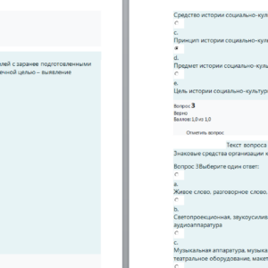 Организация культурно-досуговой деятельности. Ответы к итоговому тесту.