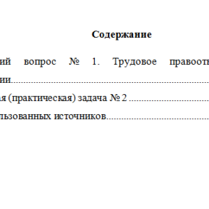 Трудовое право. Вариант  2. НГУЭУ.
