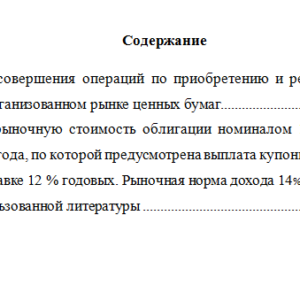 Рынок ценных бумаг. Вариант 7. НГУЭУ.