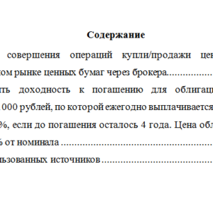 Рынок ценных бумаг. Вариант 8. НГУЭУ.