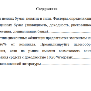 Рынок ценных бумаг. Вариант 6. НГУЭУ.