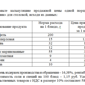 Ценообразование. Решение задания к теме 7. СибУПК.