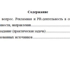 Реклама и связи с общественностью в различных сферах. Вариант 9. НГУЭУ.