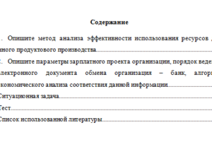 Технико-экономический анализ ресурсов организации. Вариант 9. НГУЭУ.