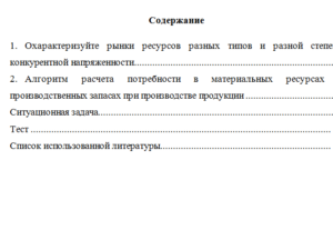 Технико-экономический анализ ресурсов организации. Вариант 2. НГУЭУ.