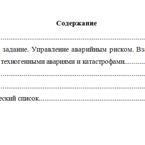 Техногенные системы и экологический риск. Вариант 10. НГУЭУ.