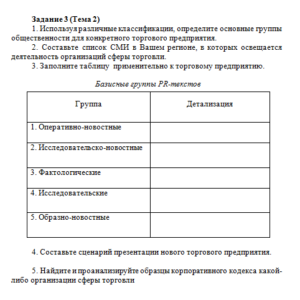 Реклама и связи с общественностью. Ответ к заданию 3. СибУПК.