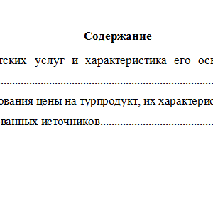 Организация туристической деятельности. Вариант 2. НГУЭУ.