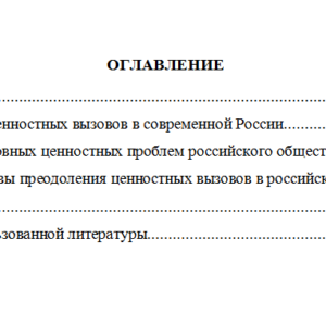 Ценностные вызовы современного российского общества. Контрольная работа. СибУПК.